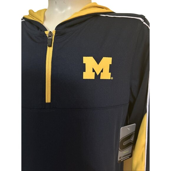 Michigan Wolverines Colosseum Long Sleeve Hooded Shirt Youth Medium 12-14 NWT! - Picture 4 of 6